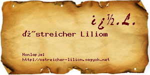 Östreicher Liliom névjegykártya